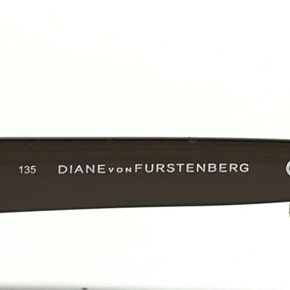 Diane von Furstenberg Eyeglasses Frames DVF8040 201 Brown Round Oval 52-16-135